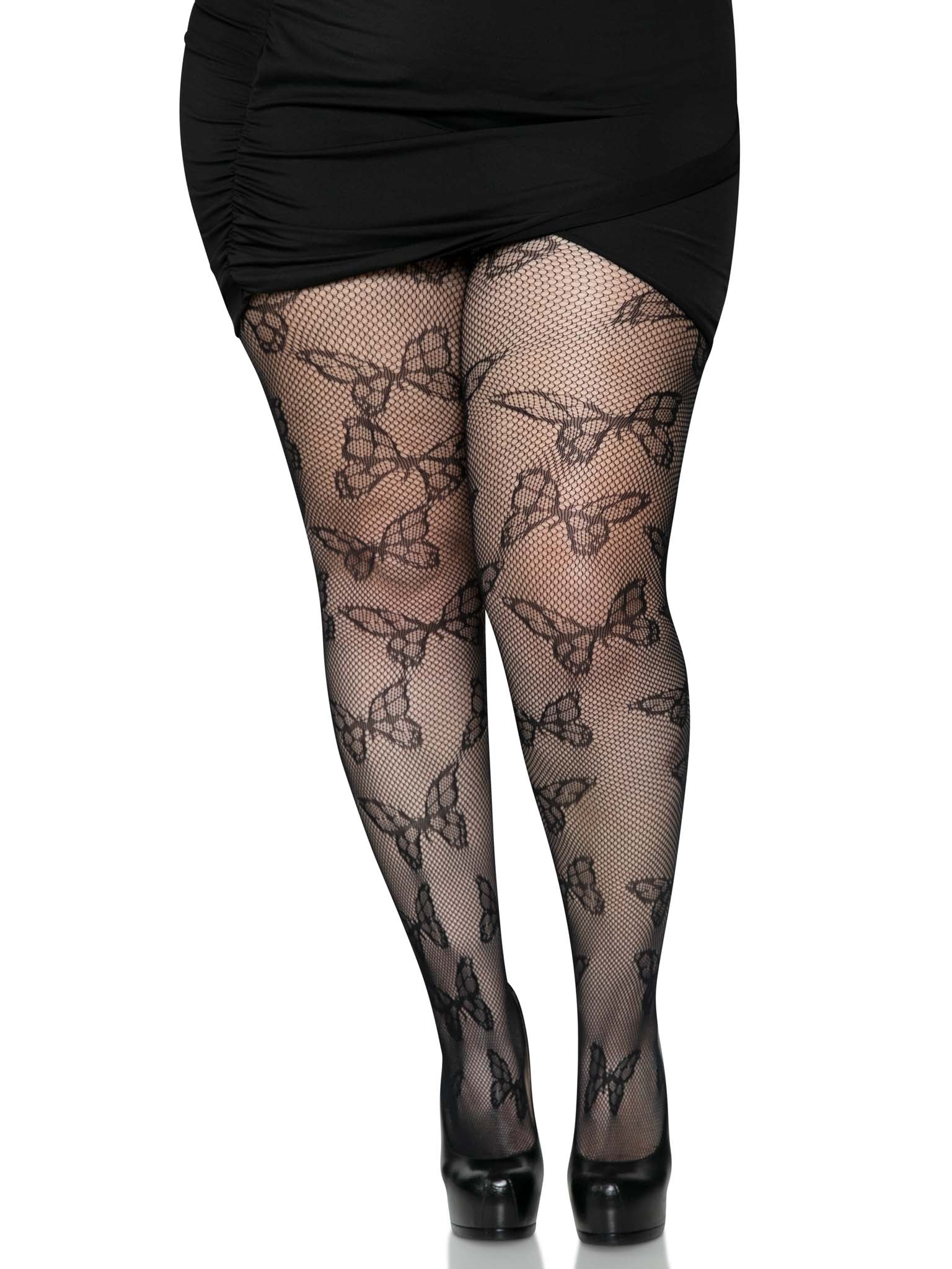 Leg Avenue  Plus Size Butterfly Net Tights  1412X