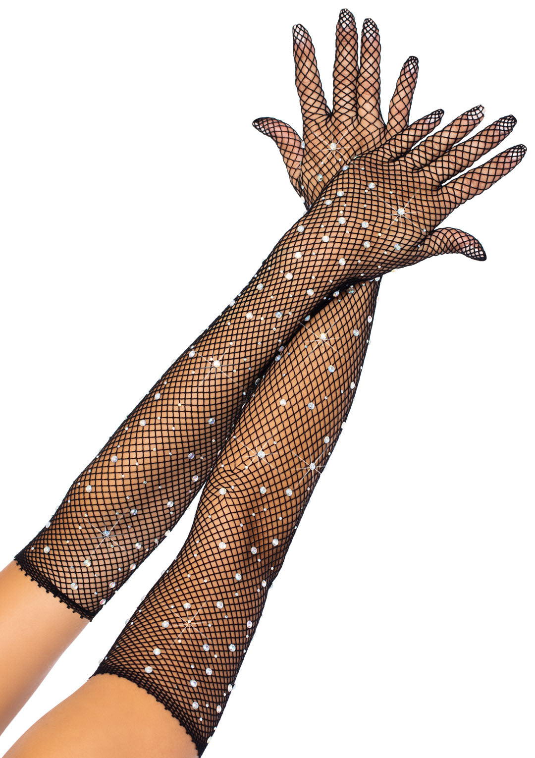 Leg Avenue  Rhinestone Fishnet Opera Length Gloves  2038