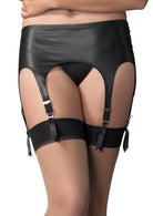 Leg Avenue  Matte Rubber Look Six Garter Belt  2901