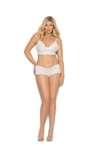 Elegant Moments Stretch Lace Booty Shorts And A Matching Camisole Top Plus Size EM3229XB - Sincity Playwear