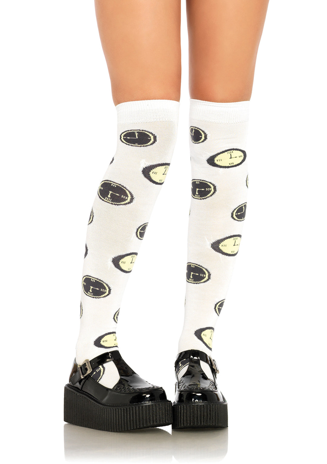 Leg Avenue  Tick Tock Over The Knee Socks  6633