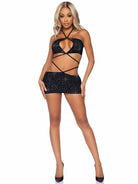 Leg Avenue  Rhinestone Keyhole Bandeau Set  86125