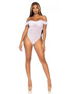 Leg Avenue  Lace Ruffle Off The Shoulder Teddy  89269