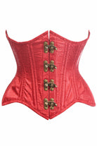 Daisy Double Steel Boned Wine Brocade Curvy Underbust Corset