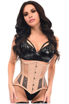 Daisy TD-201 Nude Patent & Mesh Steel Boned Under Bust Corset