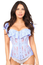 Daisy TD-224 Lt Blue Sheer Lace Steel Boned Corset