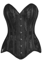 Daisy TD-226 Black Sheer Mesh Net & Lace Steel Boned Overbust Corset