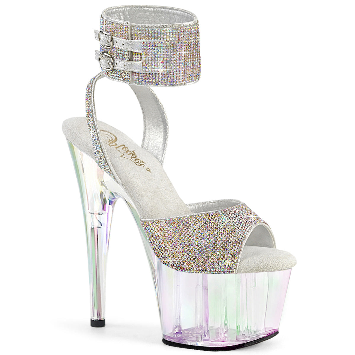 Pleaser Adore-791HTRS Platform Ankle Cuff Sandal W/Rhinestones