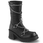 Demonia Bratty-120 Chunky Heel Mid-Calf Boot