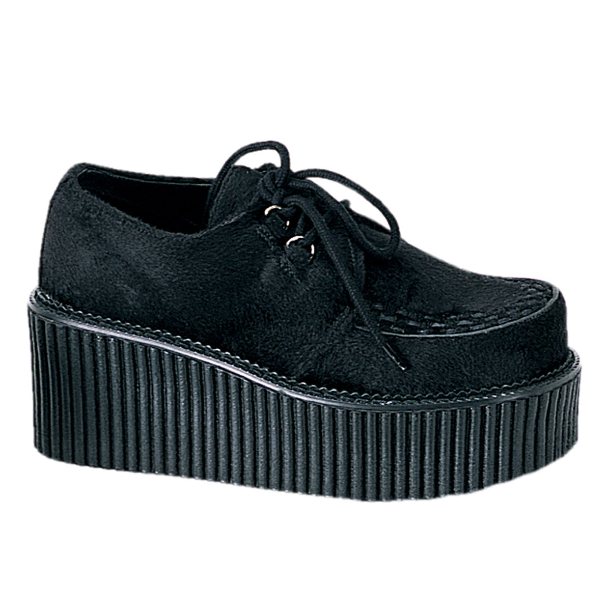 Demonia Creeper-202 Goth Fur Creeper Shoe