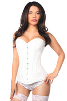 Daisy White Brocade Corset LV-181