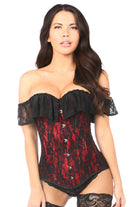 Daisy Red Lace Off-The-Shoulder Corset LV-225