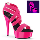 Pleaser Delight-669UV Platform Criss Cross Sandal