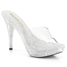 Pleaser Elegant-401 Platform Slide With Rhinestones