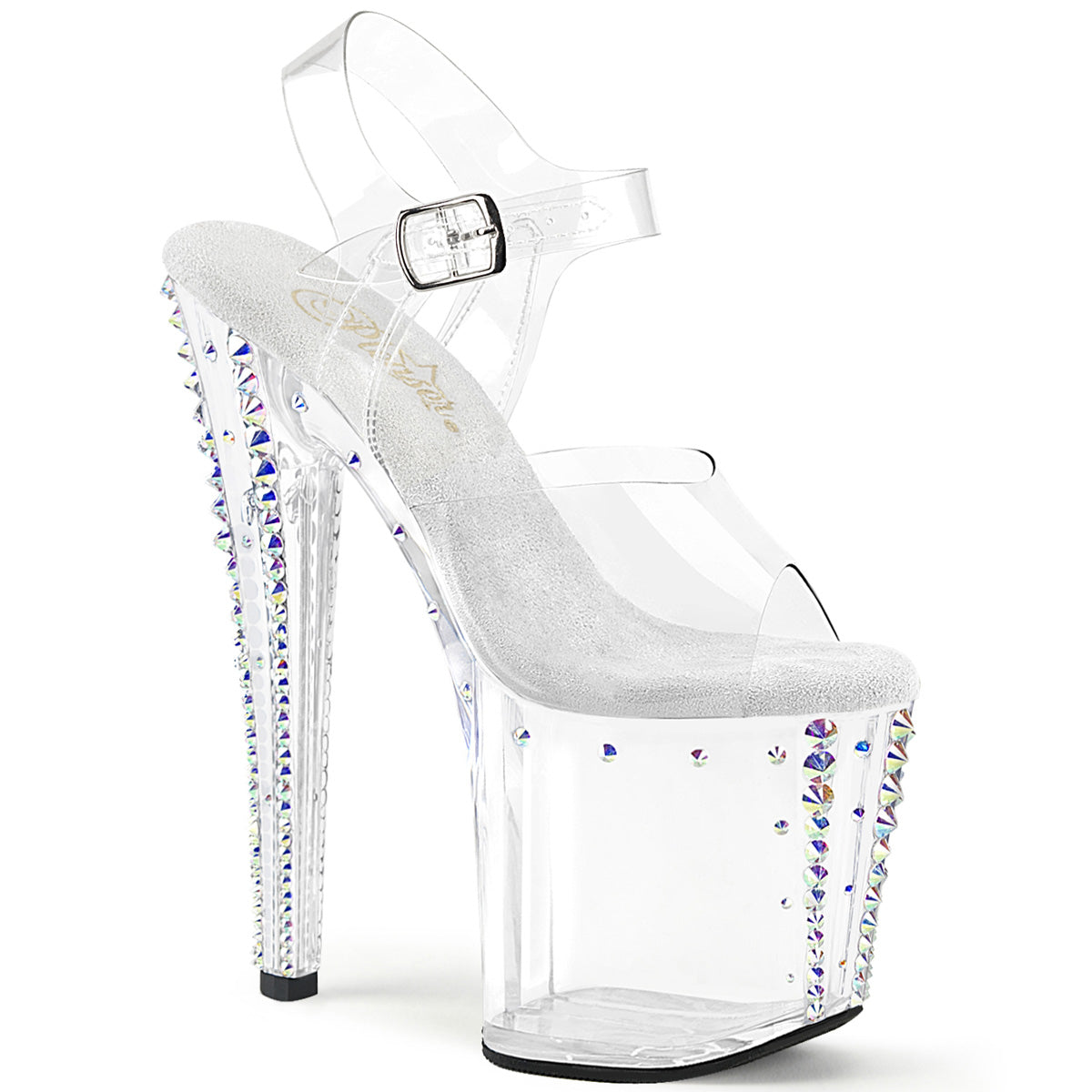 Pleaser Enchant-708RS-02 Prismatic Design Ankle Strap Sandal