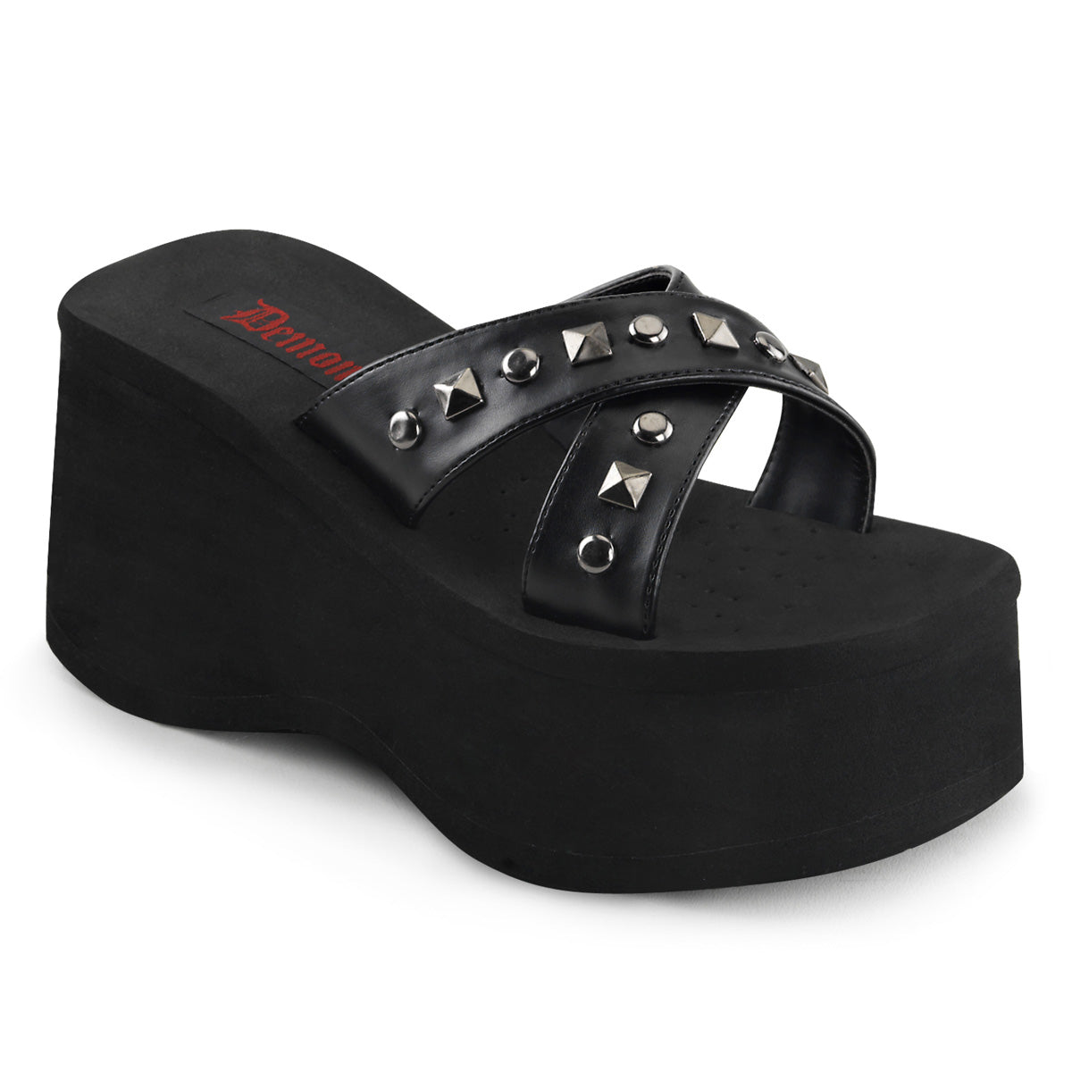 Demonia Funn-29 Platform Sandal W/Pyramids & Studs