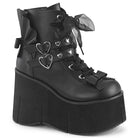 Demonia Kera-55 Lace-Up Front Heart Eyelet Ankle Boot