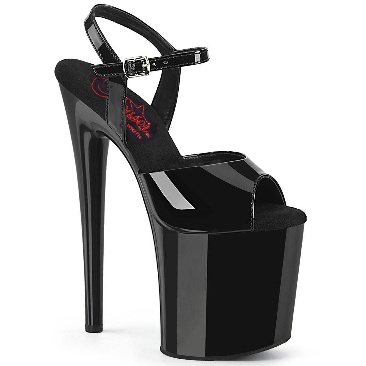 Pleaser Naughty-809 Comfort Width Ankle Strap Sandal