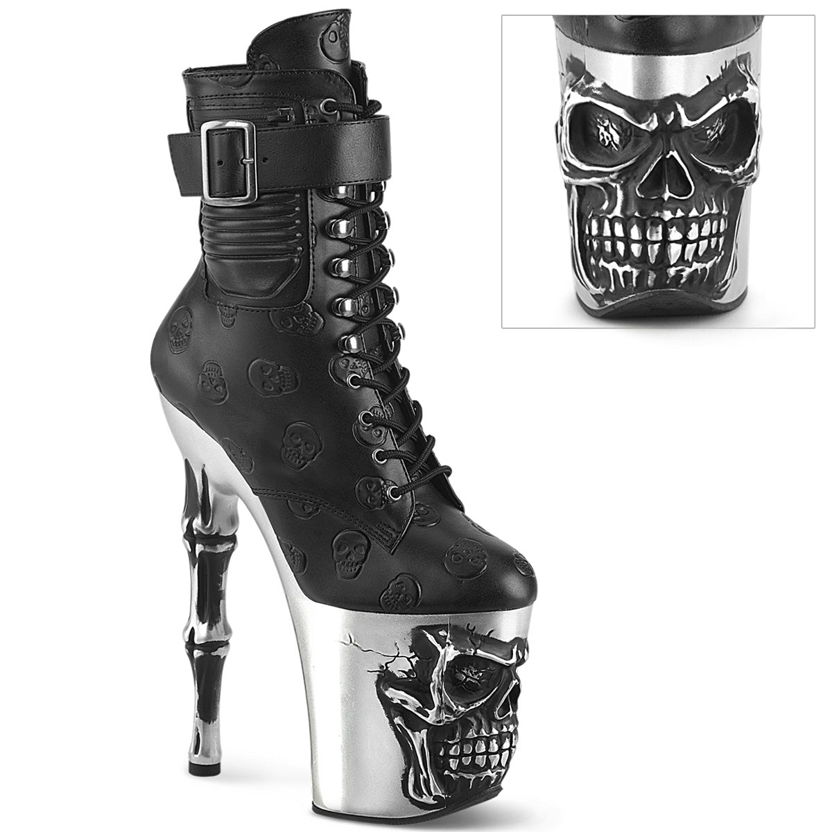 Pleaser Rapture-1020STR-02 Platform Ankle Boot