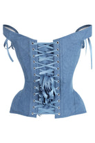 Top Drawer Blue Denim Steel Boned Corset w/Straps - Daisy Corsets