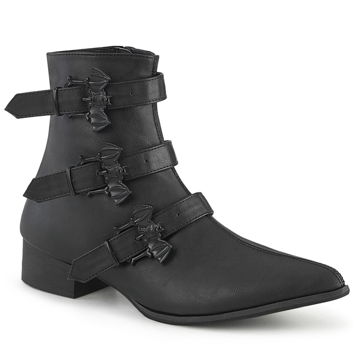 Demonia Warlock-50-B Men's Ankle Boot W/Bat Buckles