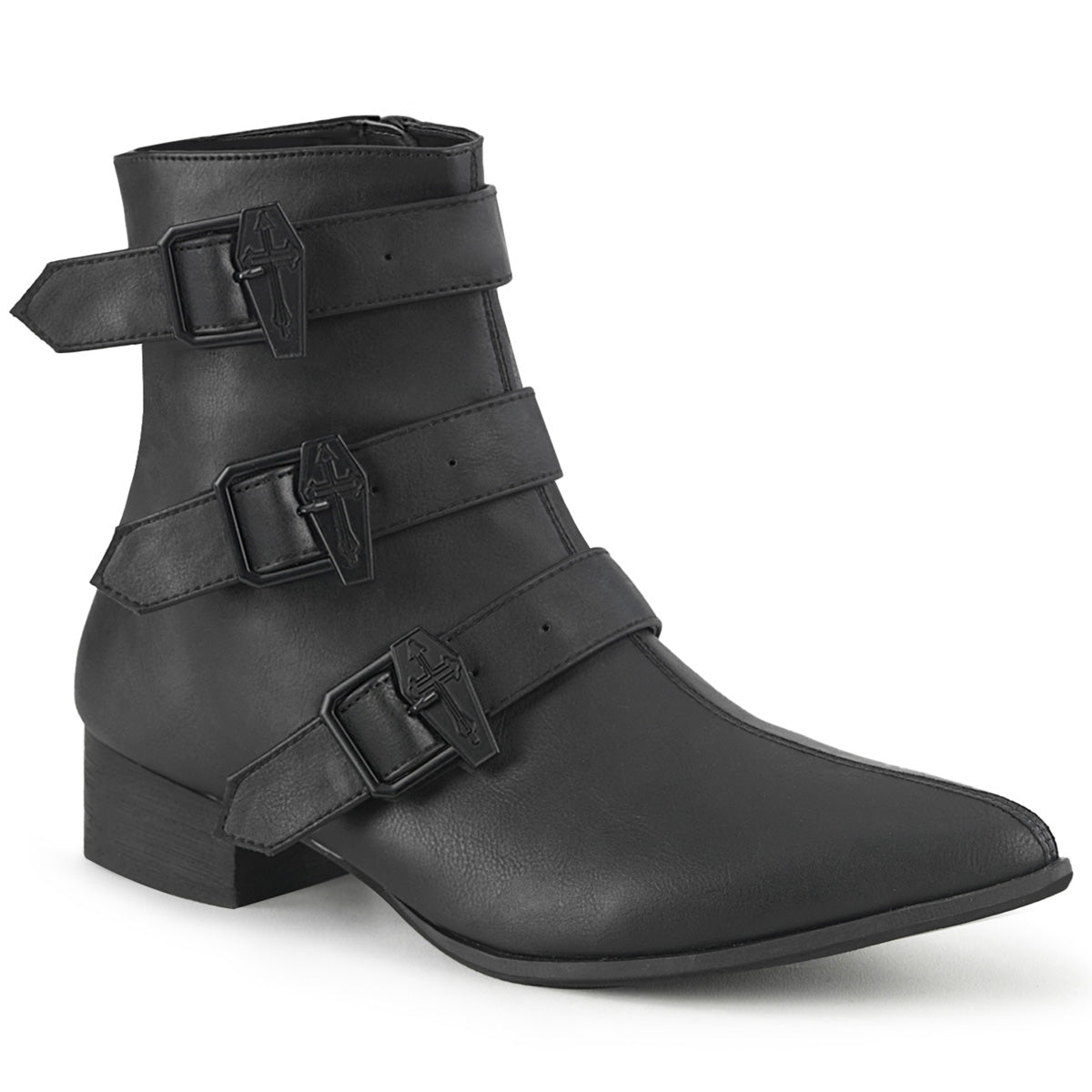 Demonia Warlock-50-C Men's Ankle Boot W/Buckle Straps