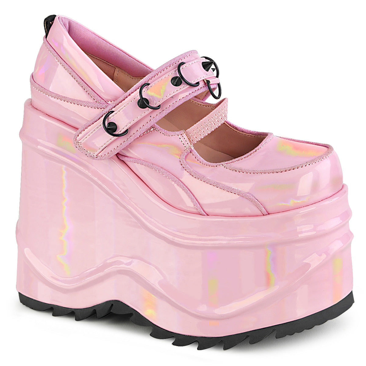 Demonia Wave-48 Wedge Platform Maryjane